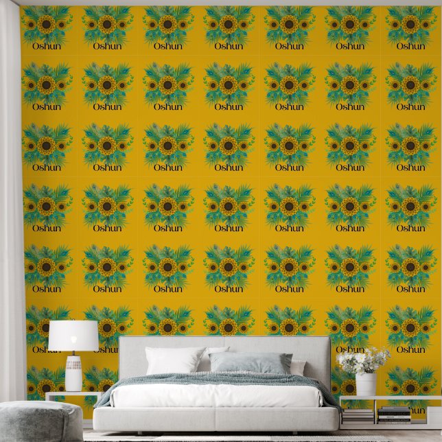 Papel Pintado Oshun Goddess Sunflowers (Dormitorio)