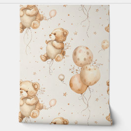 Papel Pintado Oso de Teddy y globos Nursera para bebés