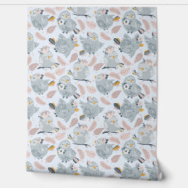 Papel Pintado Oveja y flores