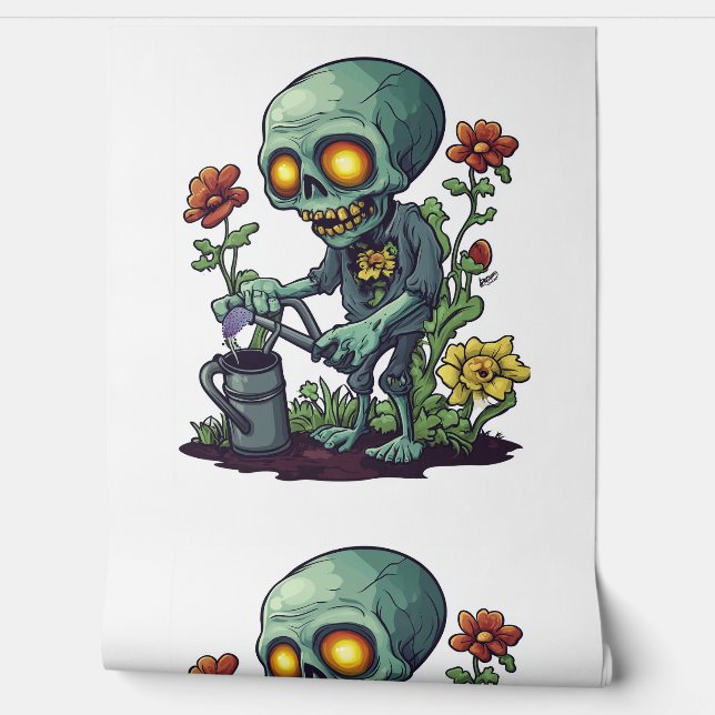 Papel Pintado Padre Planta Zombie (Desenrollar)