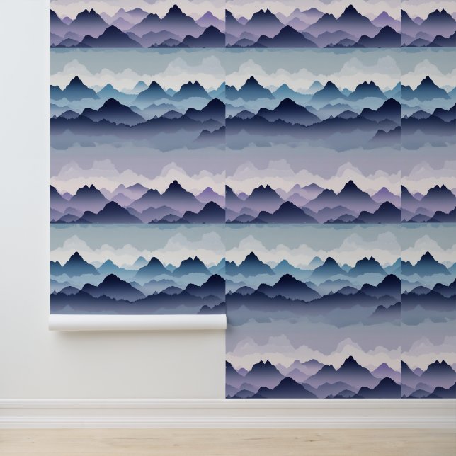 Papel Pintado Paisaje montañoso de popa y palo (Solicitud)