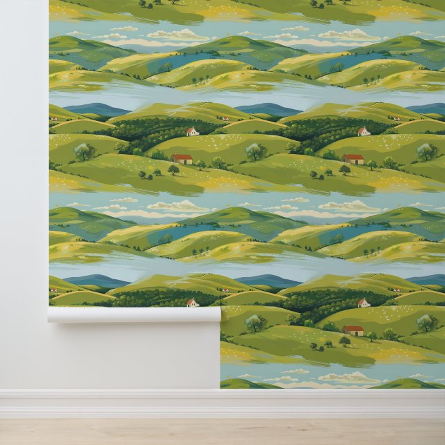 Papel Pintado Paisaje Mural Hills Country (Solicitud)