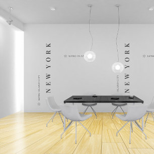 Papel Pintado Paisaje urbano minimalista: Nombre de estado en bl