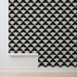 Papel Pintado Pájaro geométrico tribal vintage | escala pequeña