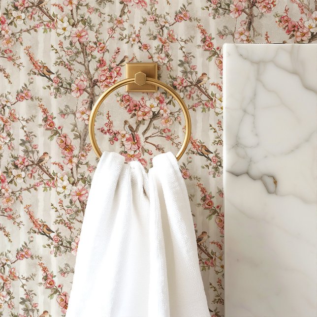 Papel Pintado Pájaros y flores de chinoiserie (Subido por el creador)