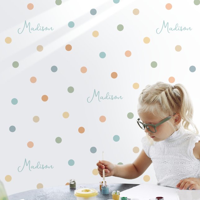 Papel Pintado Palabras de nombre personalizadas Niños Pastel Pol (Subido por el creador)