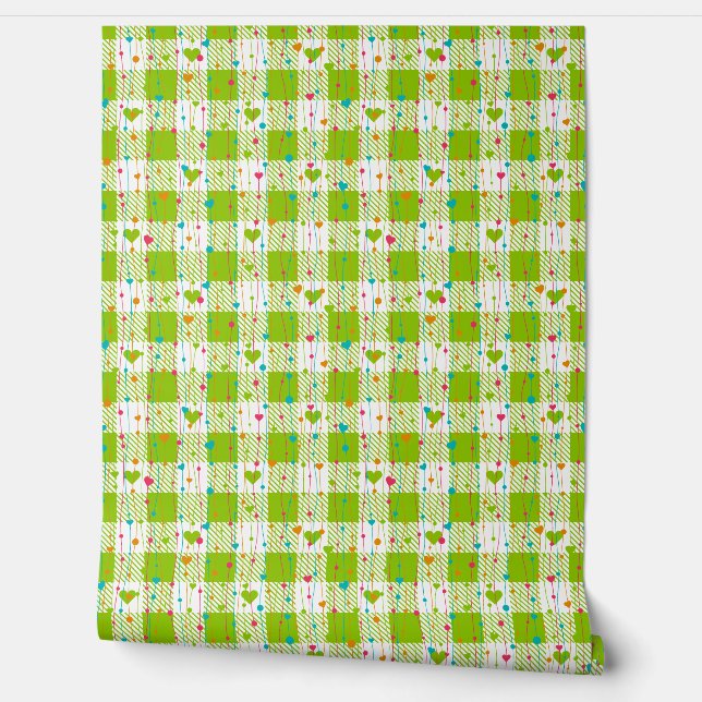Papel Pintado Palas sin problemas de Gingham Checkered Pattern H (Desenrollar)