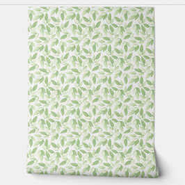 Papel Pintado Pale Green Leaves