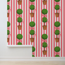 Papel Pintado Palm Beach Topiary Franja Rosa Peel & Stick 
