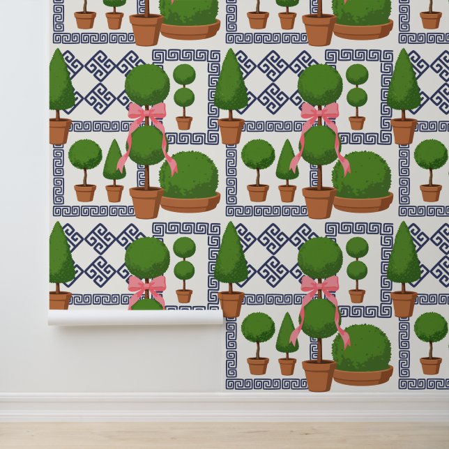 Papel Pintado Palm Beach Topiary Patchwork Peel & Stick en españ (Solicitud)