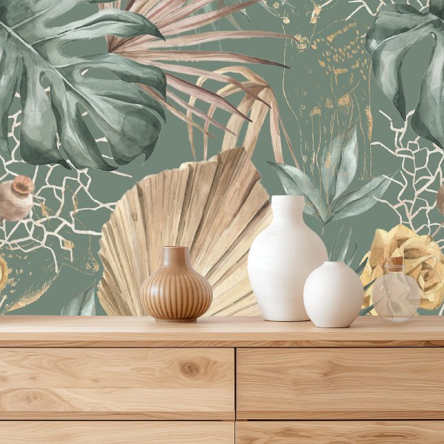 Papel Pintado Palm tropical deja a Monstera (Subido por el creador)