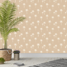 Papel Pintado Palmeras Boho Casa de Campo Costera Neutral Arena