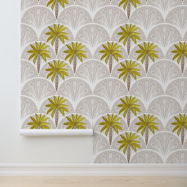 Papel Pintado Palmeras En Las Arenas De Las Islas Tropicales (Solicitud)