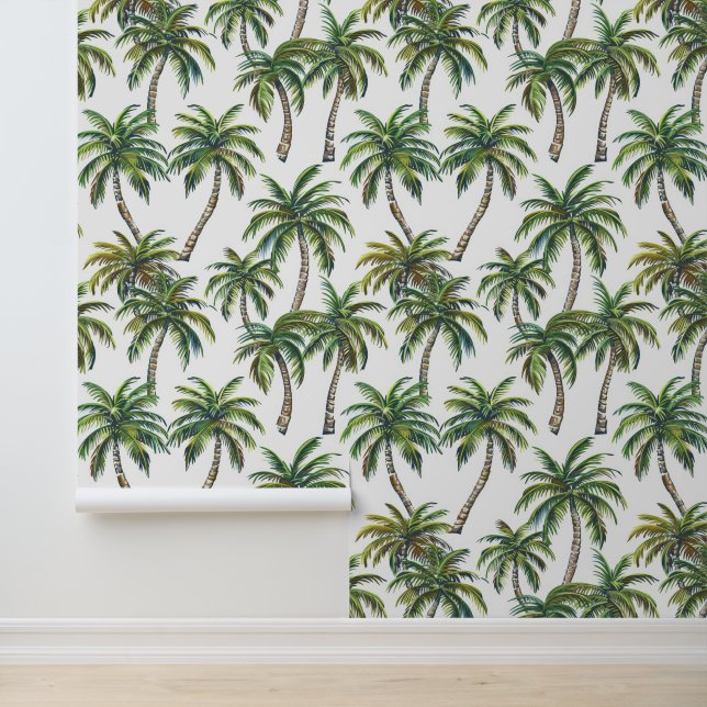 Papel Pintado Palmeras tropicales de época (Solicitud)