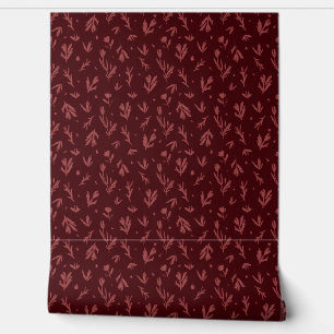 Papel Pintado Palo de protección de color maroon Moody