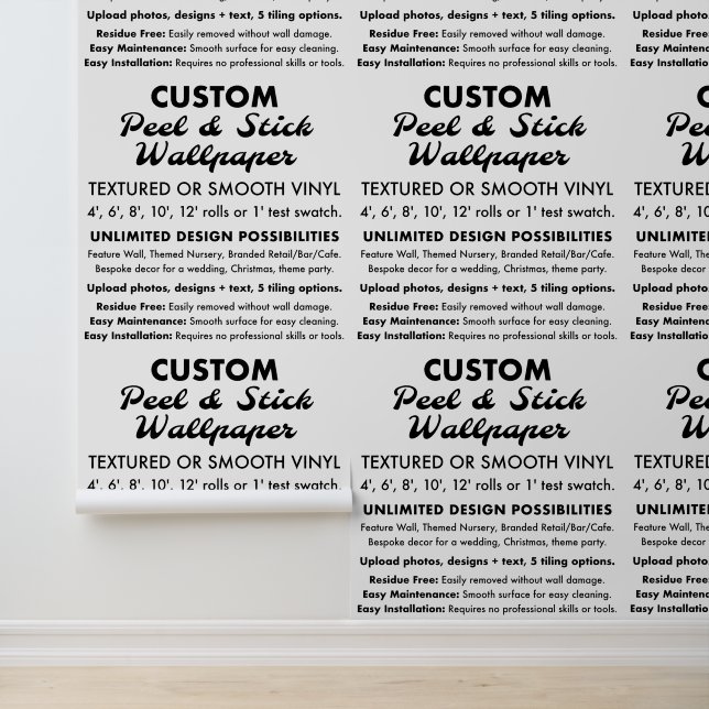 Papel Pintado Palo de vinilo suave y personalizado (Solicitud)