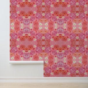 Papel Pintado Palo y palo florales de la Rosa de sol