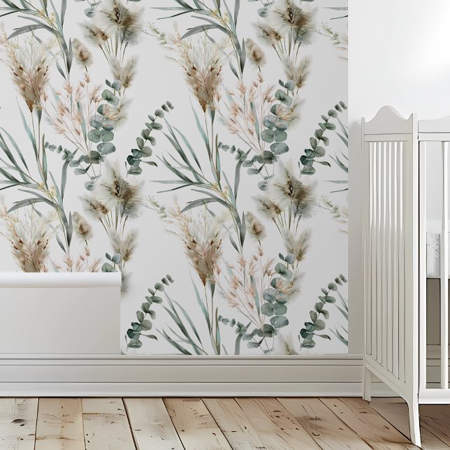 Papel Pintado Pampas Grass Boho Eucalyptus deja oliage (Subido por el creador)