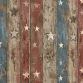 Papel Pintado Panel de madera Retro Weathered Faded Stars & Stri