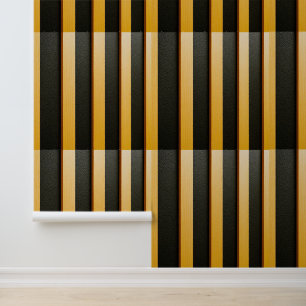 Papel Pintado Paneles Acústicos de Listones de Madera Oscura - P