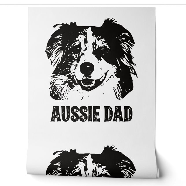 Papel Pintado Papá Aussie - Padre Pastor Australiano (Desenrollar)