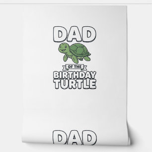 Papel Pintado Papá de la tortuga de cumpleaños Diseño divertido 