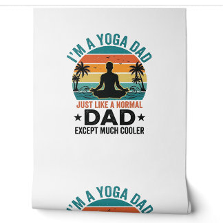 Papel Pintado Papá Yoga Vintage Atardecer Divertido Diseño de Ca