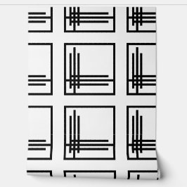 Papel Pintado Papel de escritorio - Art Deco Negro / Blanco