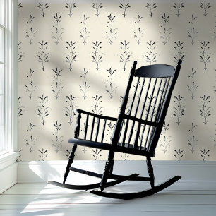 Papel Pintado Papel de escritorio de estilo floral gris y beige