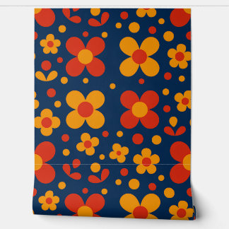 Papel Pintado Papel de escritorio de floraciones geométricas