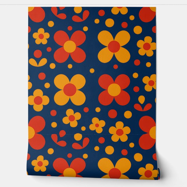 Papel Pintado Papel de escritorio de floraciones geométricas (Desenrollar)