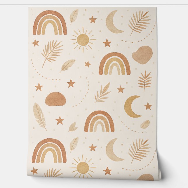 Papel Pintado Papel de escritorio de la guardería Boho Celestial (Desenrollar)