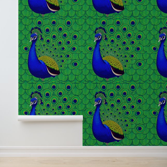 Papel Pintado Papel de fondo azul-amarillo verde (Solicitud)