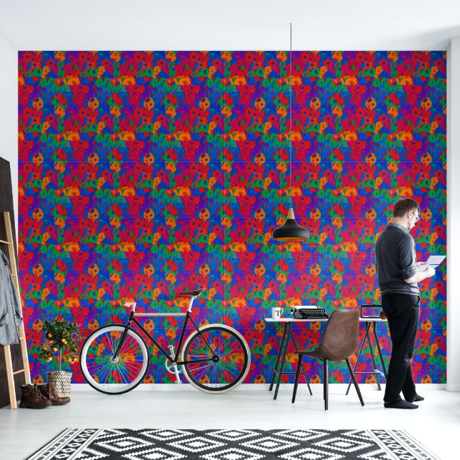 Papel Pintado Papel de fondo filosófico psicodélico (Sala de estar)
