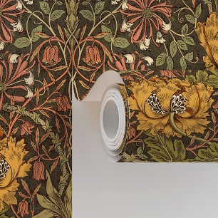 Papel Pintado Papel de fondo floral vintage y palo