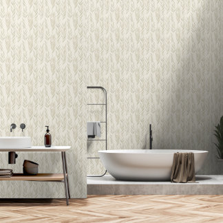 Papel Pintado Papel mural de elementos herbales neutros al estil