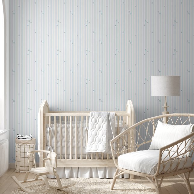 Papel pintado para bebé niño con estrellas azules  (Niños)