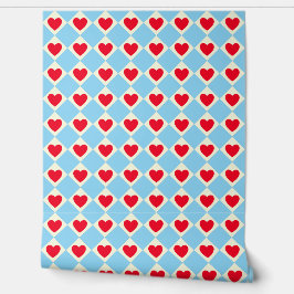 Papel Pintado para Guardería Corazón Rojo