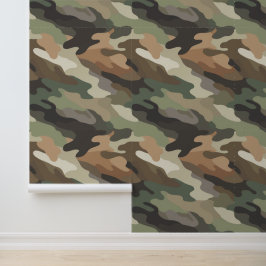 Papel pintado para hogar con patrón de camuflaje e
