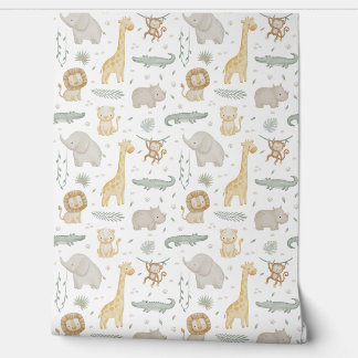 Papel pintado para nursery de safari | Papel pinta