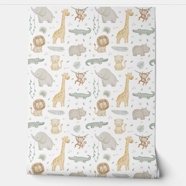 Papel pintado para nursery de safari | Papel pinta (Desenrollar)