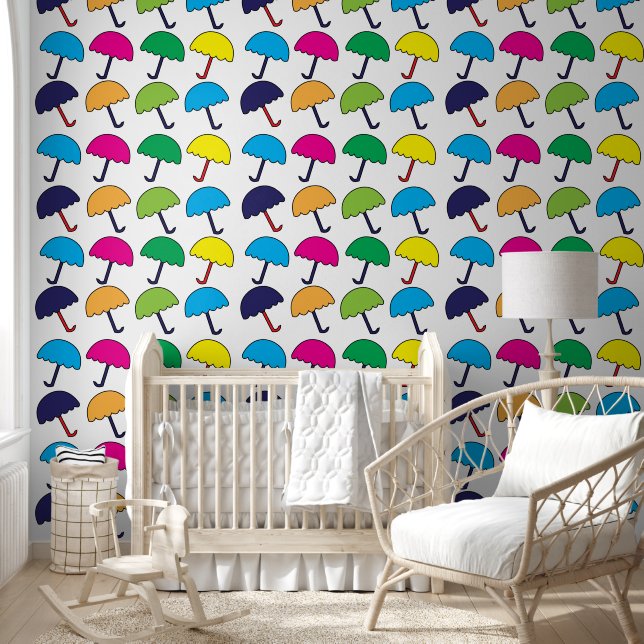 Papel Pintado Paraguas coloridos (Niños)