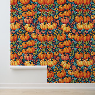 Papel Pintado Paraíso de calabaza caprichosa: Jardín moderno de