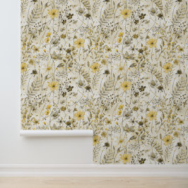 Papel Pintado PARAÍSO DE FLORES / estado de ánimo de caqui amari