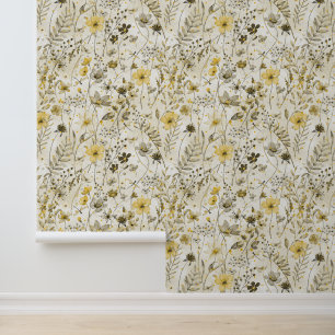 Papel Pintado PARAÍSO DE FLORES / estado de ánimo de caqui amari