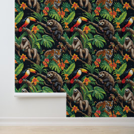 Papel Pintado Paraíso de vida silvestre tropical autoadhesivo