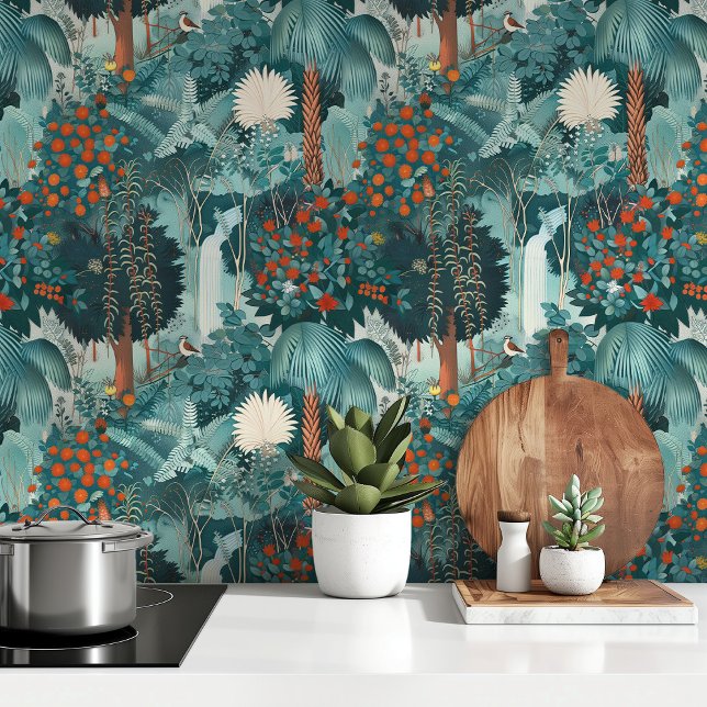 Papel Pintado Paraíso tropical verde azulado (Subido por el creador)