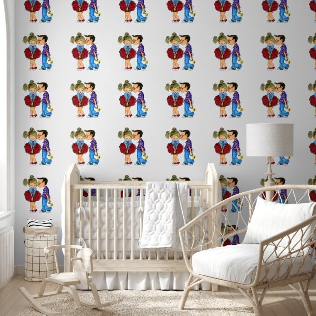 Papel Pintado Pareja Romántica Adorable (Niños)