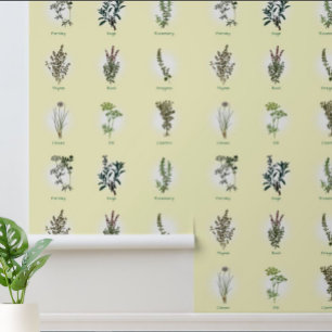 Papel Pintado Parsley Sage Rosemary & Thyme Herbs