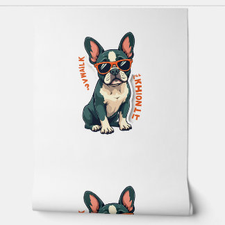 Papel Pintado Paseo Vintage Lo Pensaré Bulldog Francés Divertido